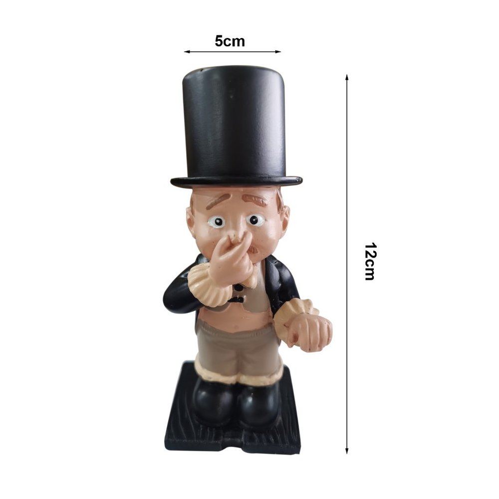 Adorable Bathroom Butler Holding Nose Figurine - Picture 2 of 5